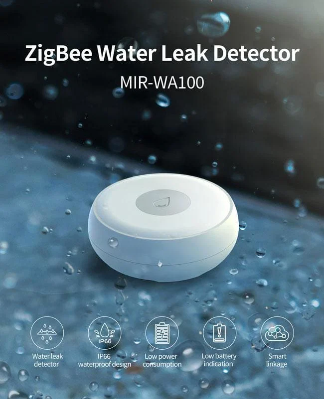 Cảm biến phát hiện nước tràn, nước ngập, rò rỉ nước thông minh Zigbee