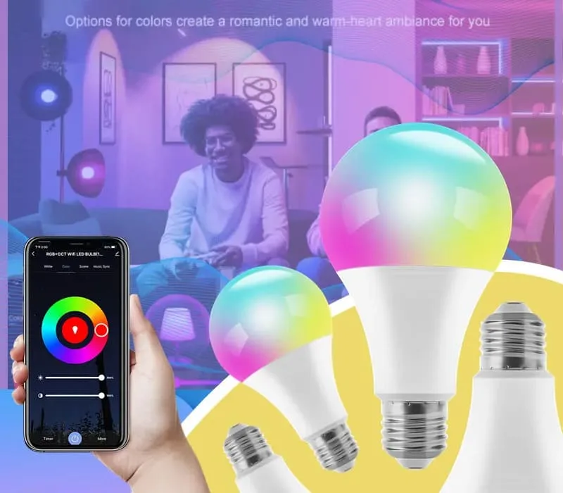 Bóng đèn LED Bulb thông minh WiFi, RGB E27/A60/10W EL52710