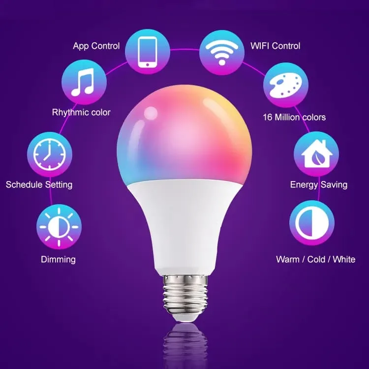 Bóng đèn LED Bulb thông minh WiFi RGB E27/A70/15W EL52715