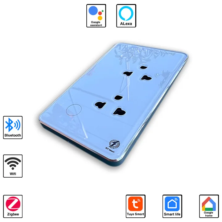 Ổ cắm thông minh EIT Smart 10A kết nối WiFi và Zigbee điều khiển từ xa EOL2303