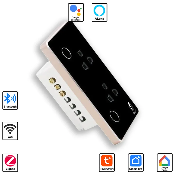 Ổ cắm thông minh EIT Smart 10A kết nối WiFi và Zigbee điều khiển từ xa EOL2303
