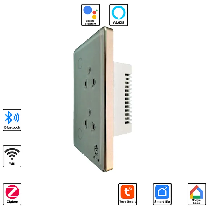 Ổ cắm thông minh EIT Smart 10A kết nối WiFi và Zigbee điều khiển từ xa EOL2303