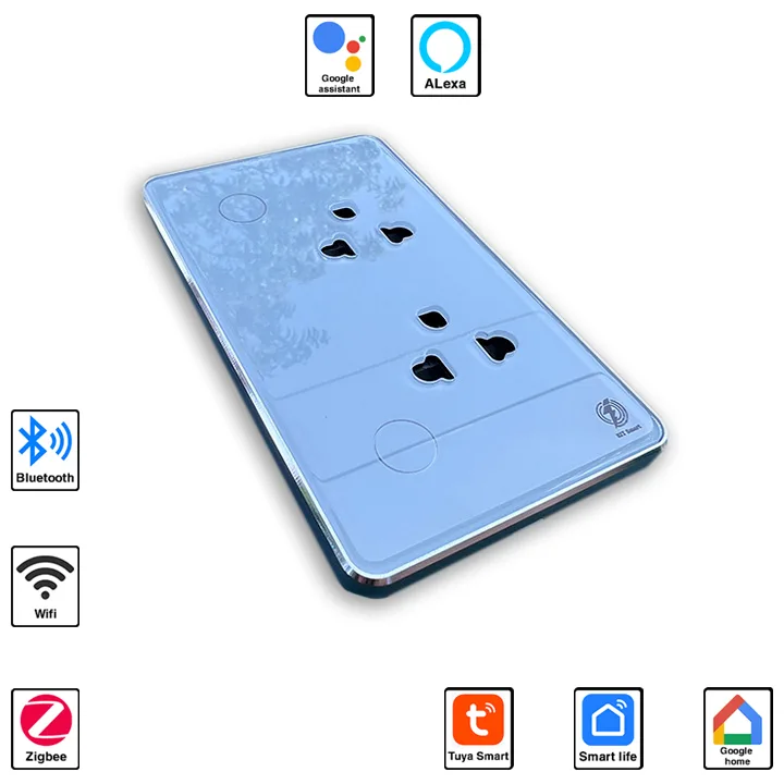 Ổ cắm thông minh EIT Smart 10A kết nối WiFi và Zigbee điều khiển từ xa EOL2303
