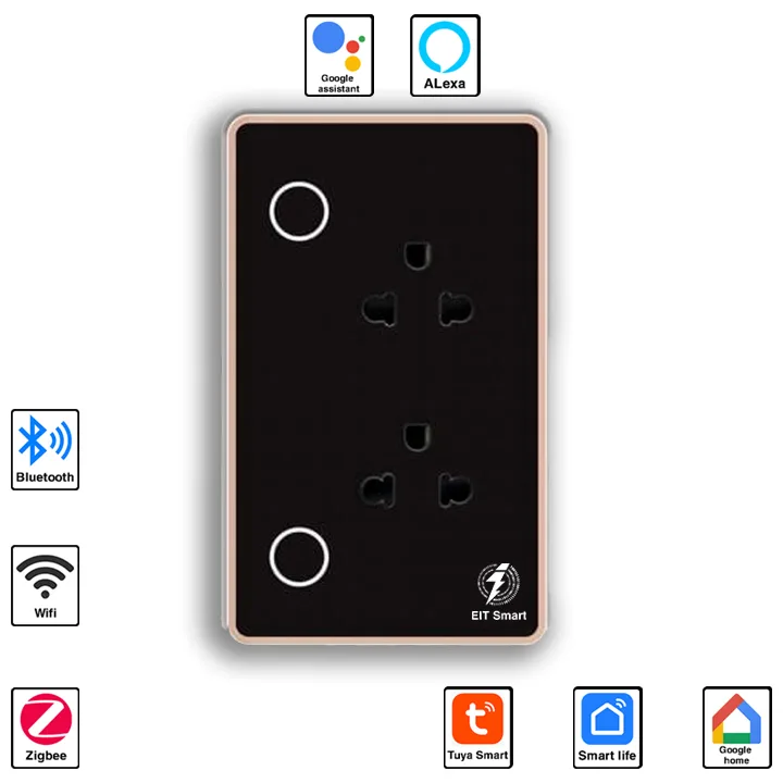 Ổ cắm thông minh EIT Smart 10A kết nối WiFi và Zigbee điều khiển từ xa EOL2303