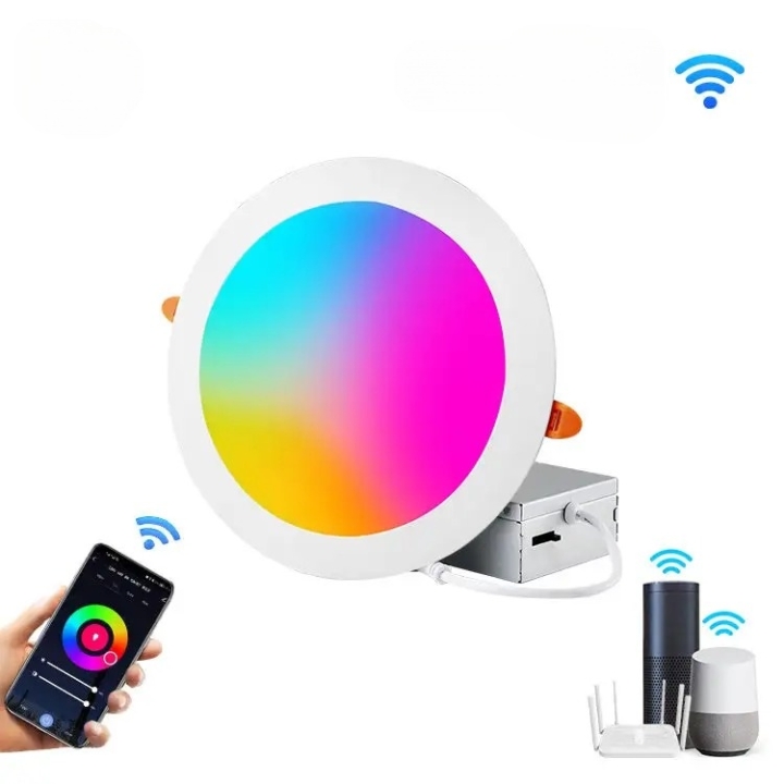 Đèn LED Downlight thông minh WiFi, RGB Dimming 16 triệu màu, 9W - Hình ảnh 2