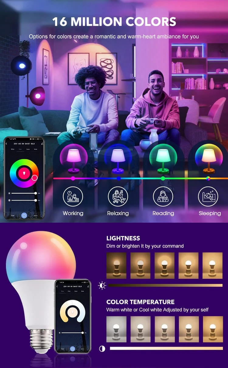Đèn LED Bulb thông minh E27 - Hình 2