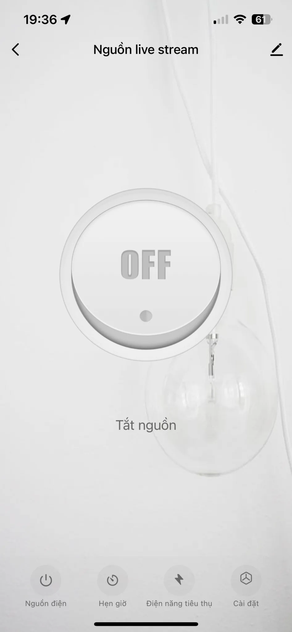 Giao diện app điều khiển