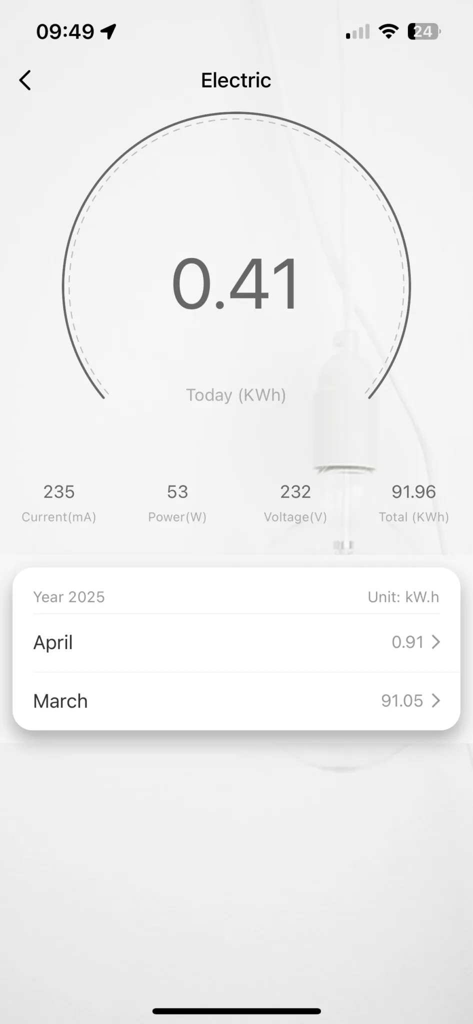 Giao diện app điều khiển