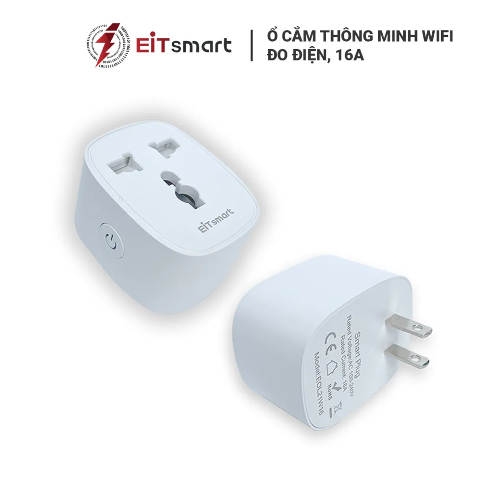 Ổ cắm thông minh WiFi EITsmart đo điện 16A Universal EOL21W16