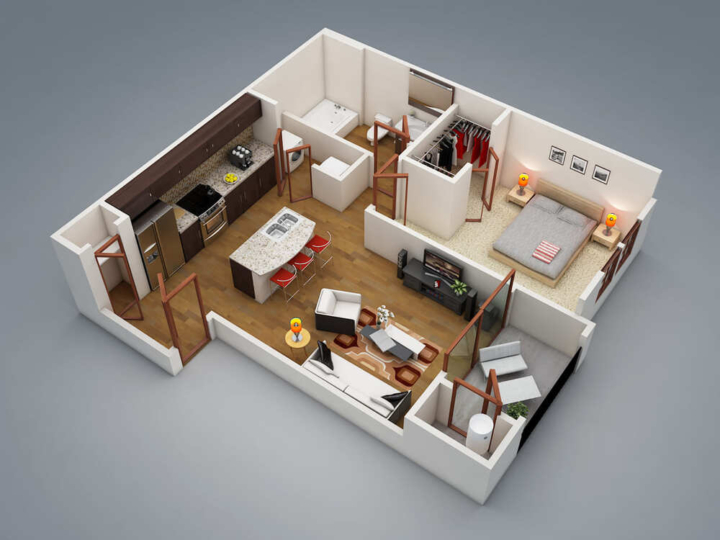 Căn hộ chung cư 1PN: Trọn gói giải pháp điều khiển Máy lạnh, TV, Quạt, Máy lọc không khí, Máy nước nóng.