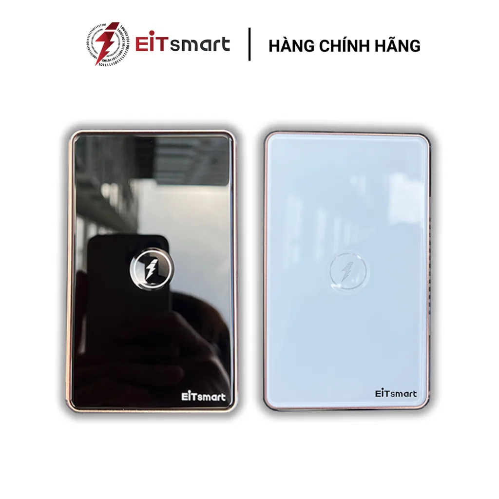 Công tắc thông minh Zigbee công suất cao EITsmart ESW1311Z kính cường lực viền nhôm