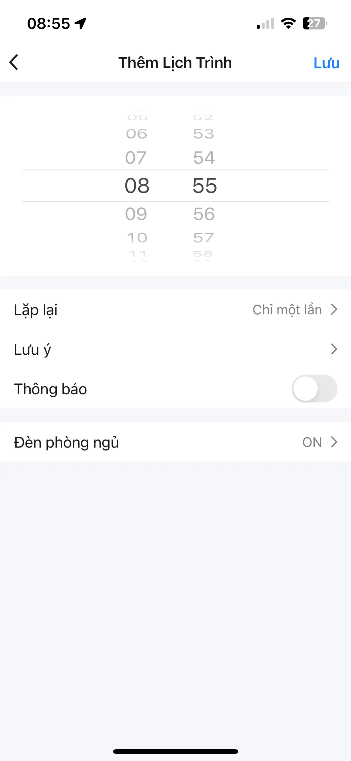 Giao diện điều khiển app Smartlife