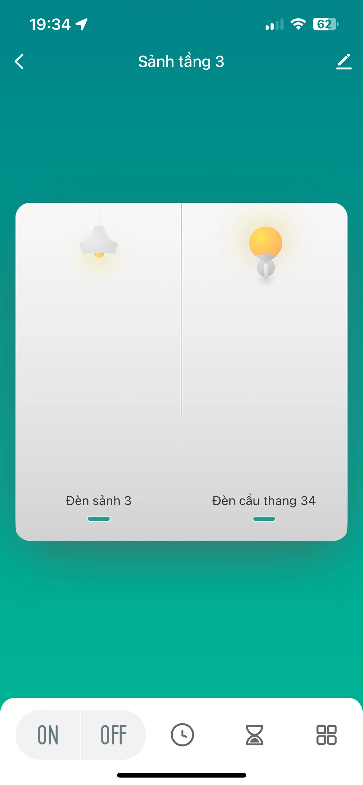 Giao diện điều khiển app Smartlife