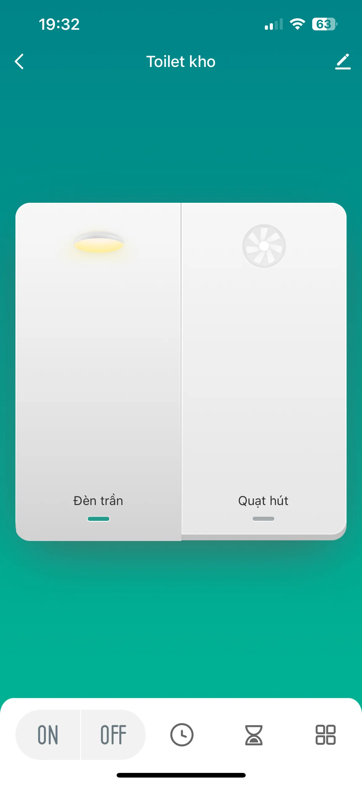 Giao diện điều khiển app Smartlife