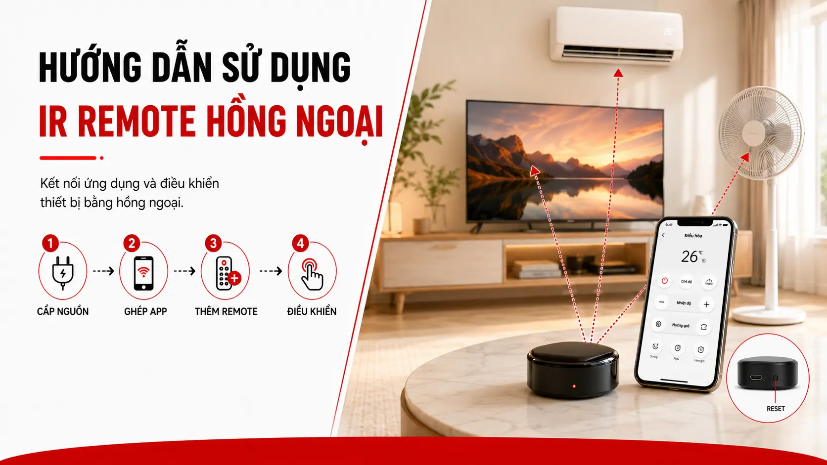 Hướng dẫn sử dụng IR remote thông minh hồng ngoại
