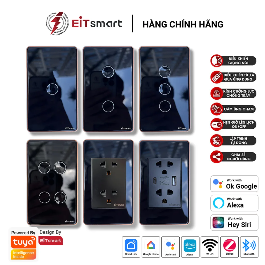 Các dòng sản phẩm công tắc và ổ cắm thông minh