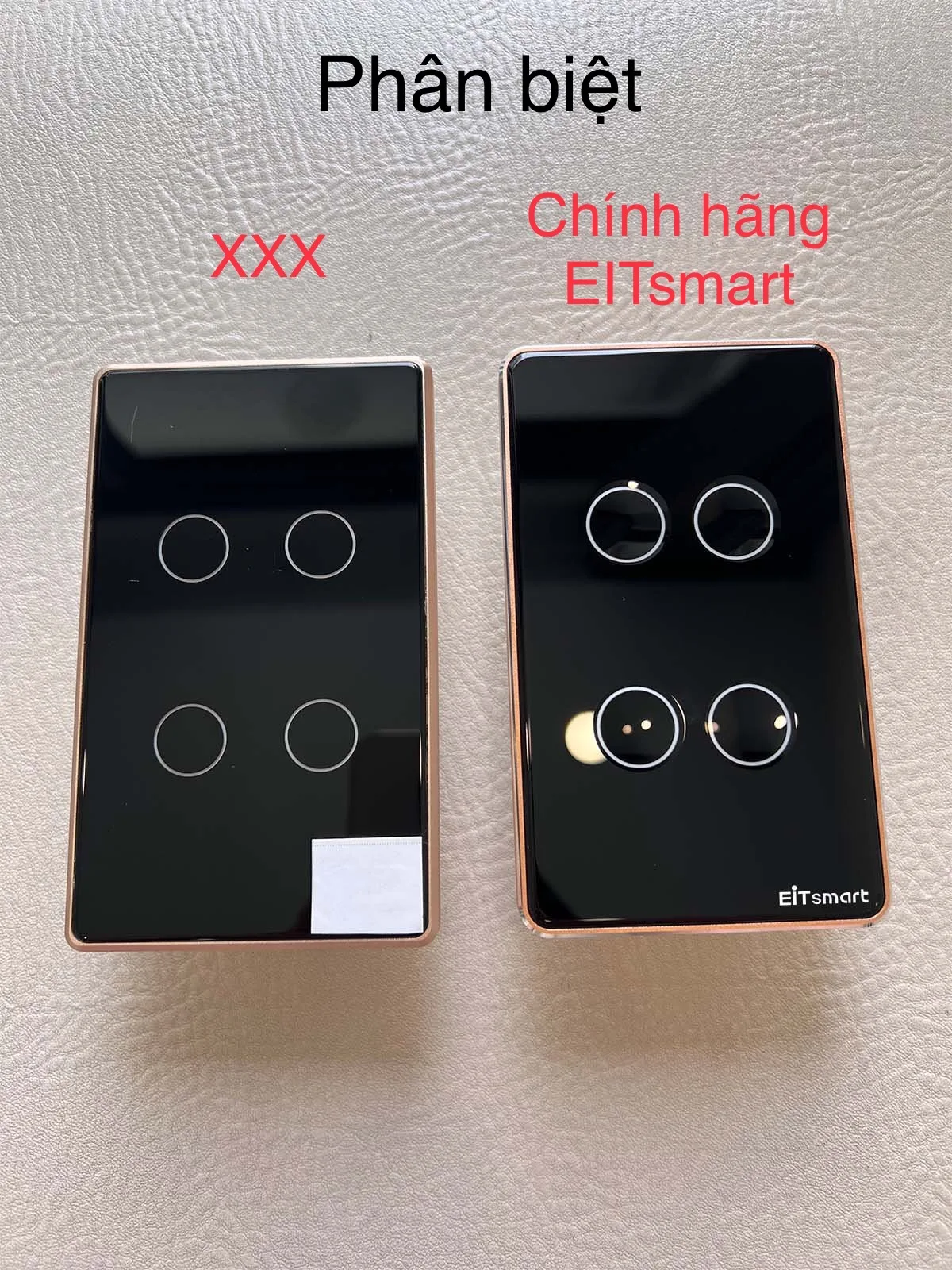Phân biệt công tắc thông minh EITsmart và công tắc XXX
