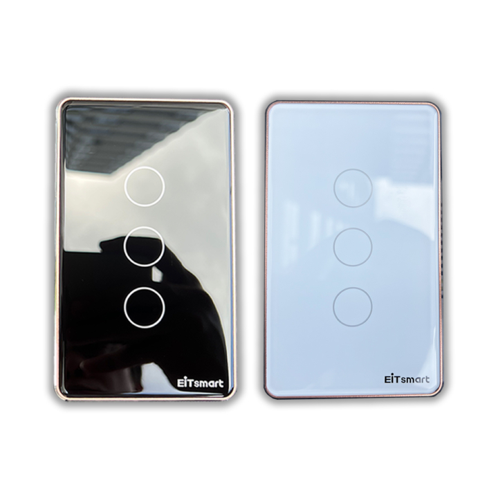 Công tắc thông minh WiFi 3 nút EITsmart Mặt kính Viền nhôm - Hình ảnh 8
