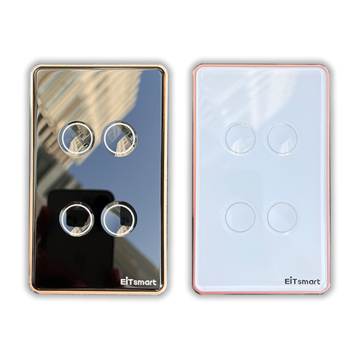 Công tắc thông minh WiFi 4 nút EITsmart Kính lõm Chống trầy - Hình ảnh 5