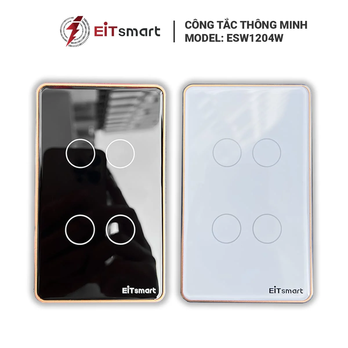 Công tắc cảm ứng thông minh wifi 4 nút F-Glass EITsmart, điều khiển từ xa qua điện thoại, mặt kính cường lực chống trầy, viền nhôm, chính hãng EITsmart - Hình 6