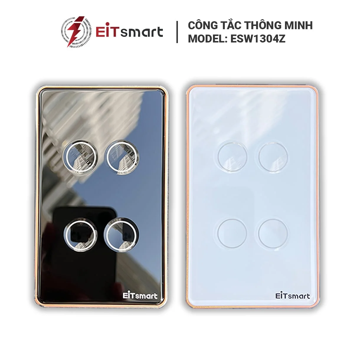 Công tắc cảm ứng thông minh Zigbee 4 nút cao cấp, điều khiển từ xa qua điện thoại, mặt kính lõm cường lực chống trầy, viền nhôm - Hình 5