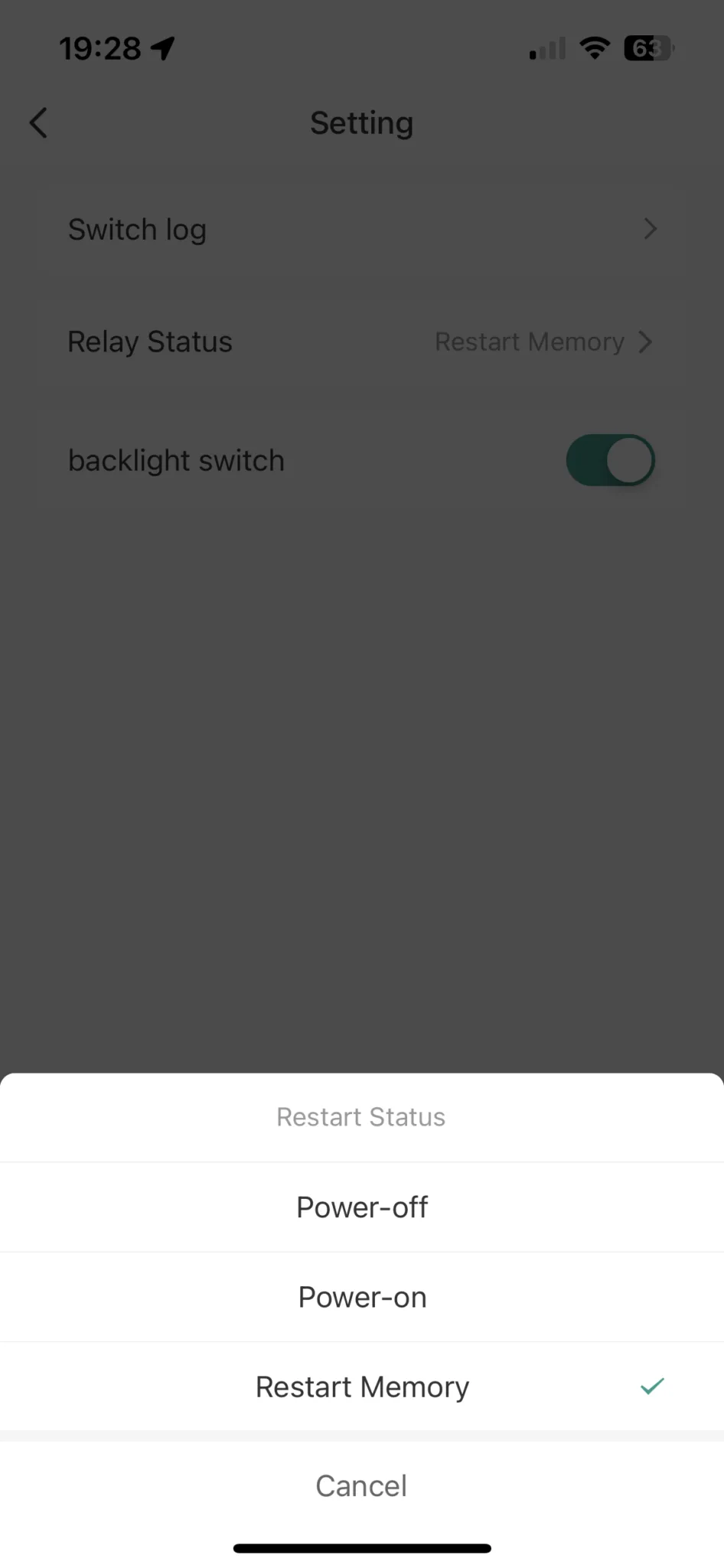 Giao diện điều khiển app Smartlife