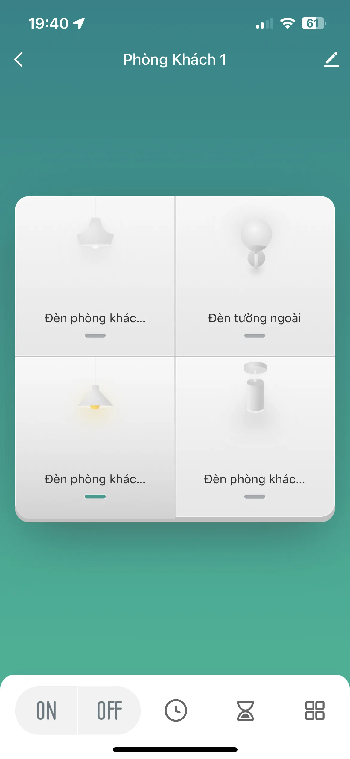 Giao diện điều khiển app Smartlife