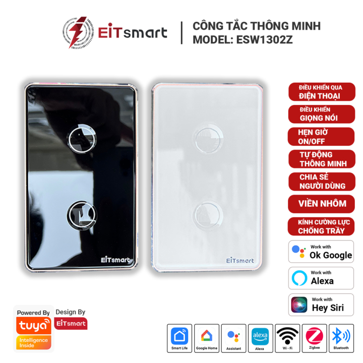Công tắc thông minh 1 nút EITsmart Kính lõm Công suất cao - Ảnh 3