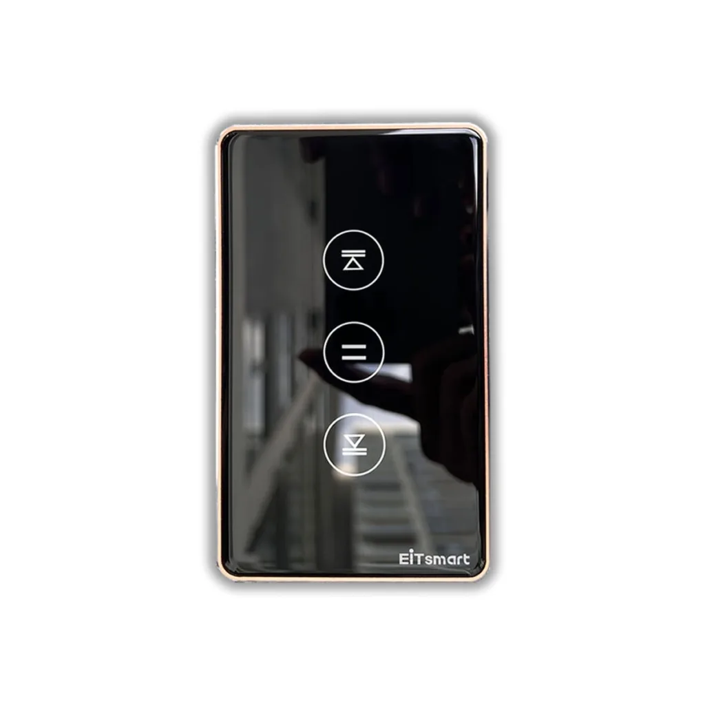 Công tắc cửa cuốn thông minh WiFi EITSmart ESW1213W kính cường lực viền nhôm