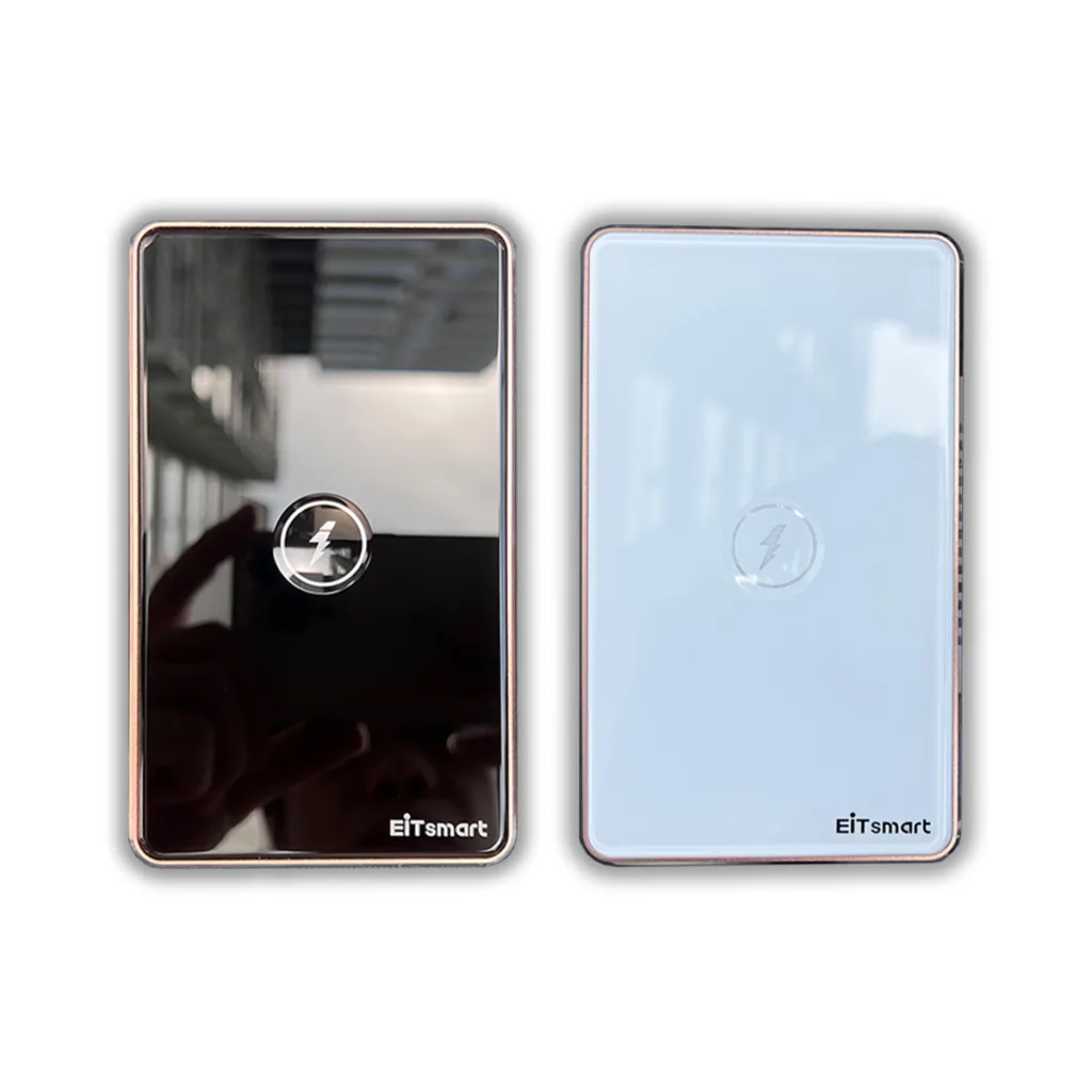 Công tắc thông minh công suất cao WiFi EITSmart ESW1311W mặt kính viền nhôm