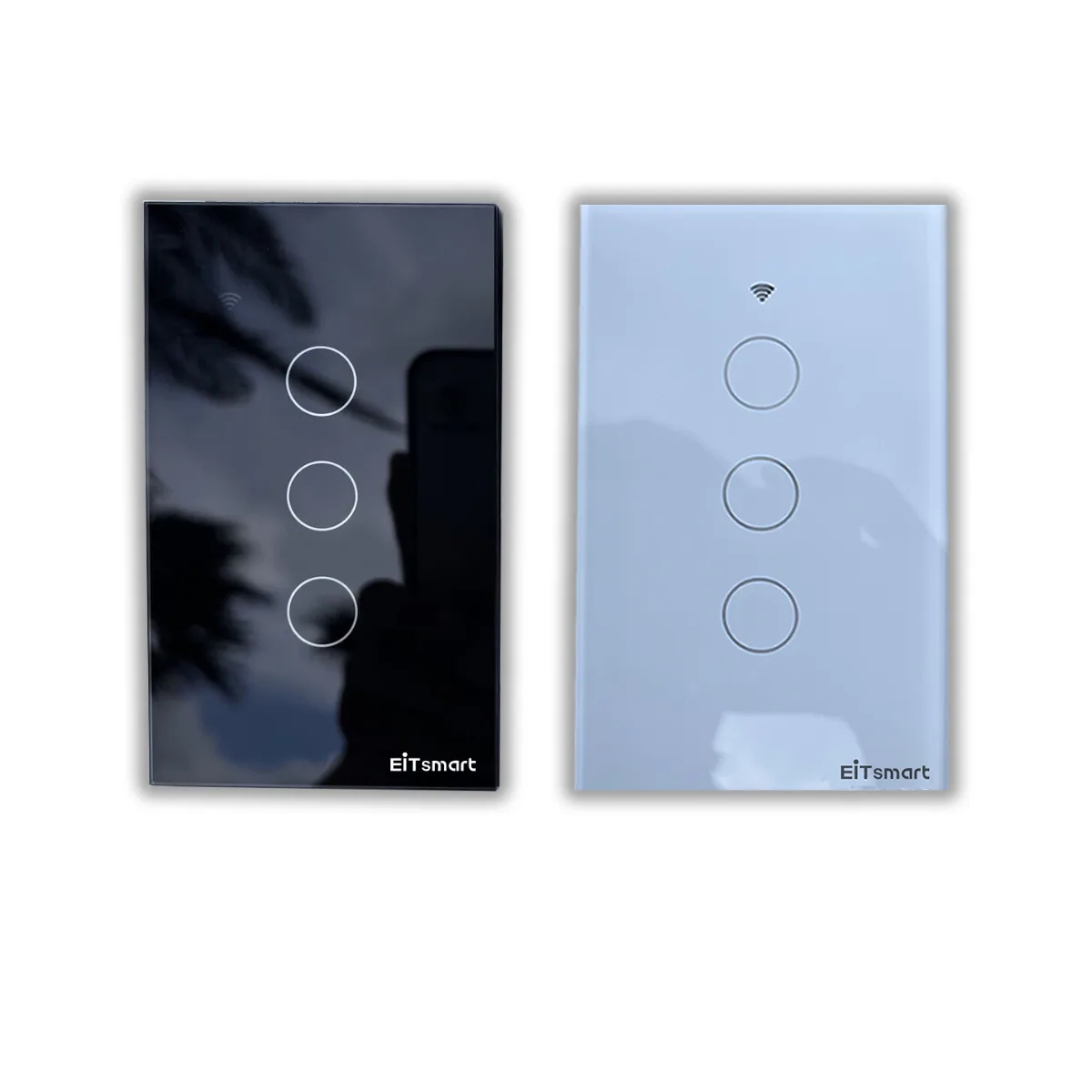 Công tắc thông minh WiFi EITSmart 3 nút mặt kính Full Glass ESW1103