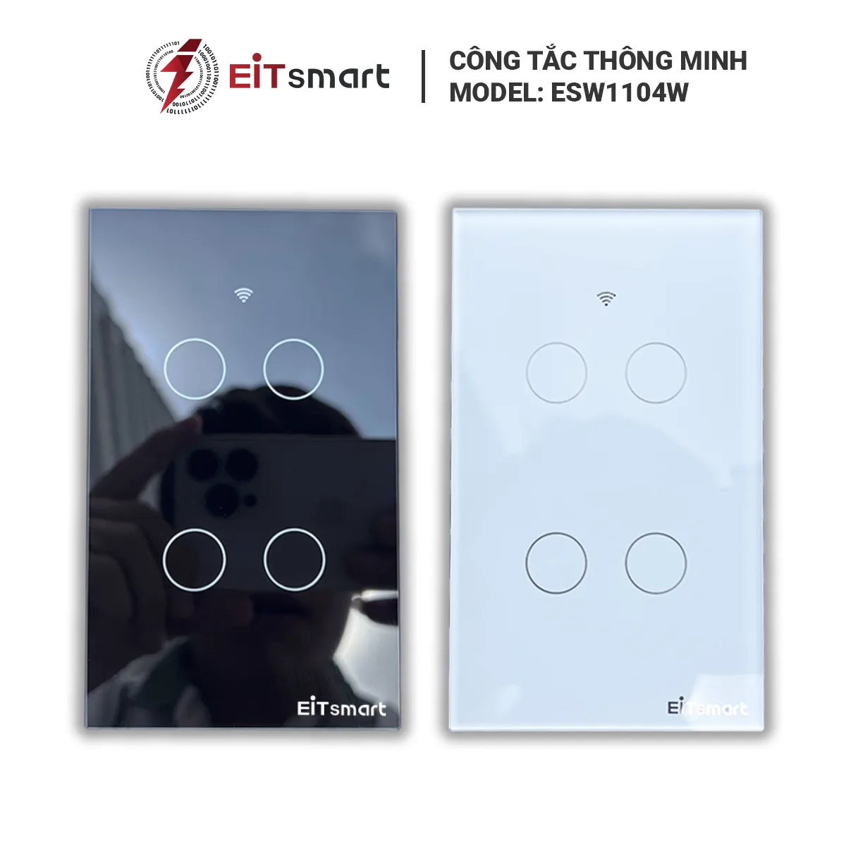 Công tắc cảm ứng thông minh wifi 4 nút Full-Glass EITsmart, điều khiển từ xa qua điện thoại, mặt kính cường lực tràn viền, chính hãng EITsmart - Hình 12