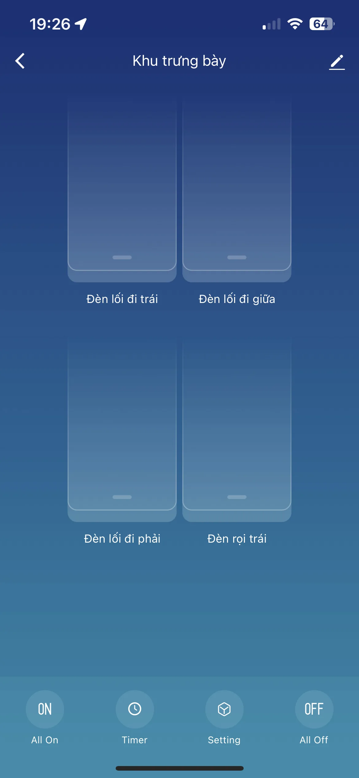 Giao diện điều khiển app Smartlife