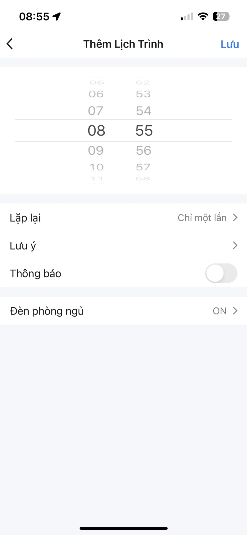 Giao diện điều khiển app Smartlife