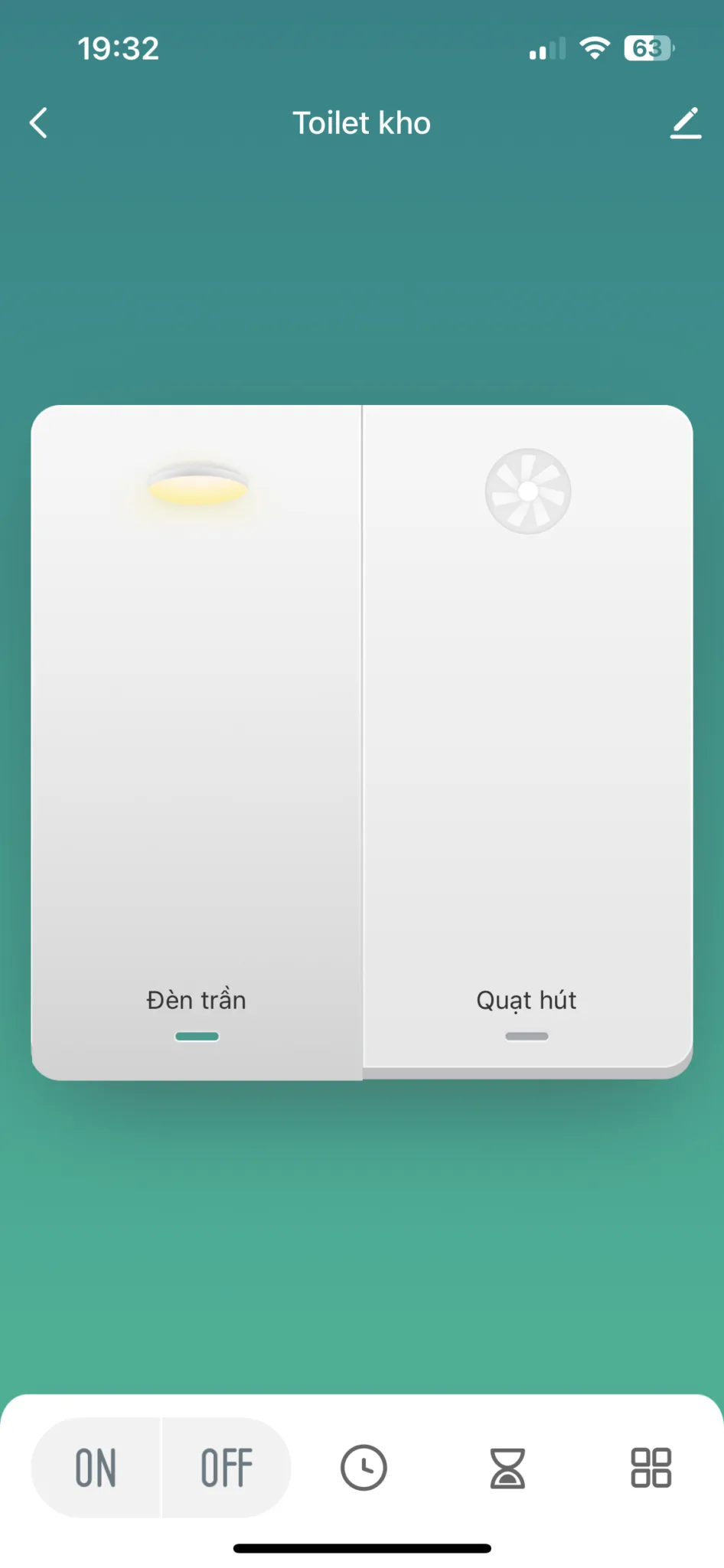Giao diện điều khiển app Smartlife