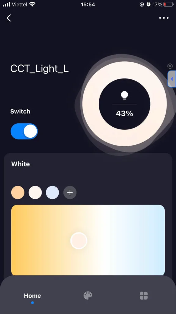 Giao diện điều khiển đèn Spotlight