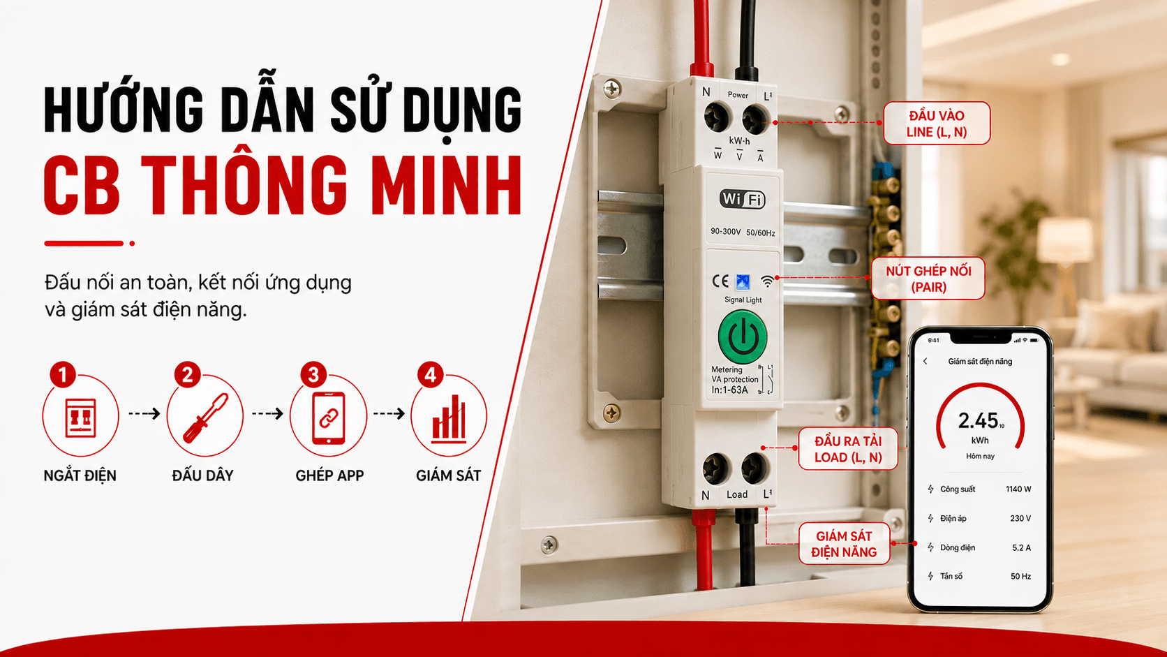 Hướng dẩn sử dụng CB thông minh