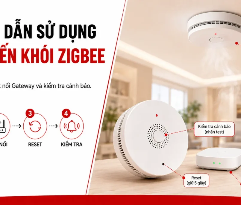 Hướng dẫn sử dụng cảm biến khói không dây Zigbee (Wireless Smoke Detector)