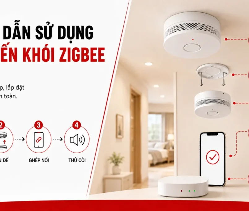 Hướng dẫn sử dụng cảm biến khói Zigbee