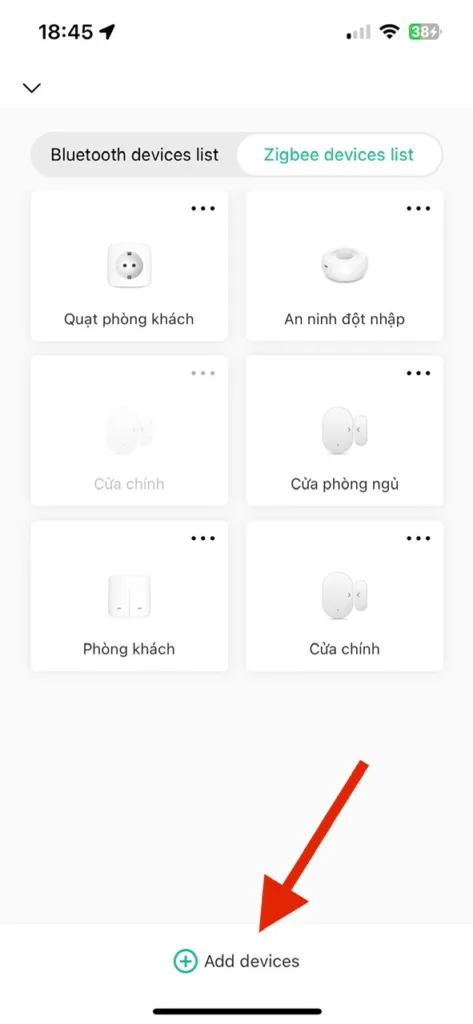 Hướng dẫn kết nối Cảm biến cửa với app