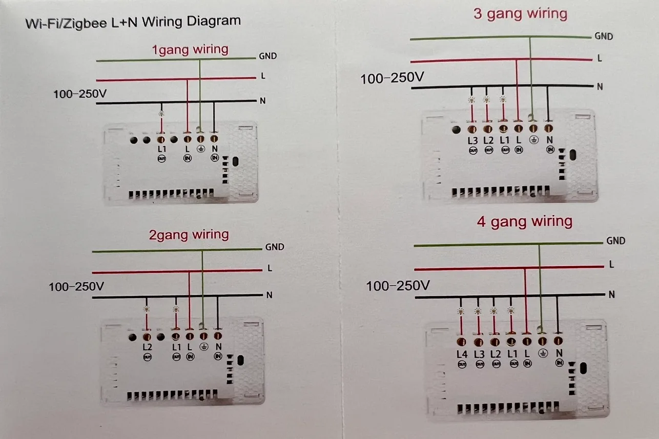 Sơ đồ kết nối dây với công tắc thông minh