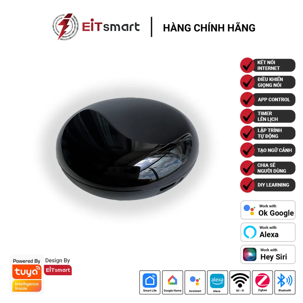 Bộ điều khiển hồng ngoại EITsmart thông minh kết nối WiFi điều khiển thiết bị trong nhà EIR7011W-1