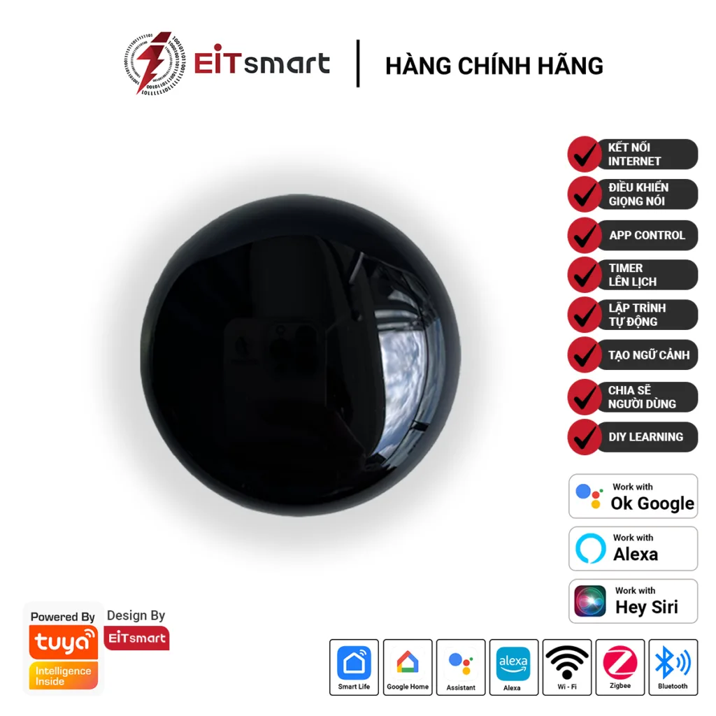 Bộ điều khiển hồng ngoại EITsmart thông minh kết nối WiFi điều khiển thiết bị trong nhà EIR7011W-1