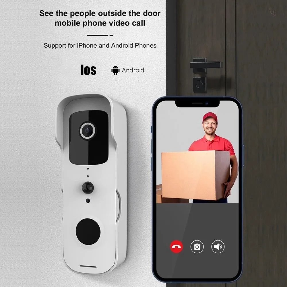 Chuông cửa camera WiFi EITsmart thông minh đàm thoại 2 chiều phát hiện chuyển động giám sát an ninh