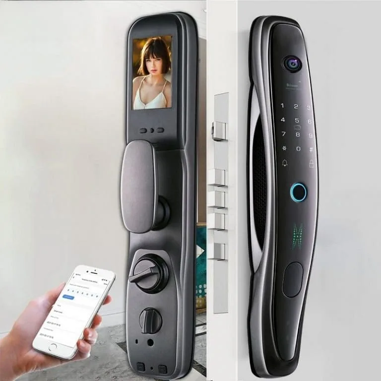 Khóa cửa camera cao cấp Tuya ESL002 EITsmart tích hợp camera AI vân tay mật mã thẻ từ mở khóa thông minh