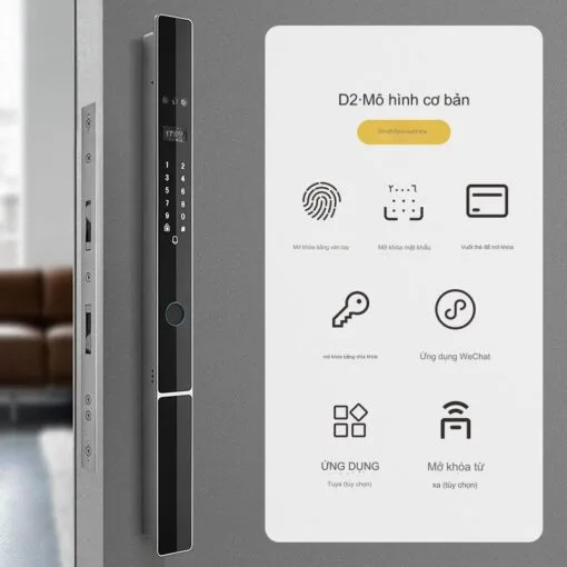 Khóa cửa nhôm EITsmart thông minh Face ID ESL-FN2 nhận diện khuôn mặt AI, mở khóa bằng vân tay