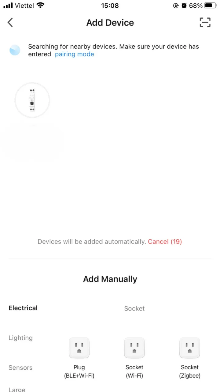 Giao diện app giám sát điều khiển CB