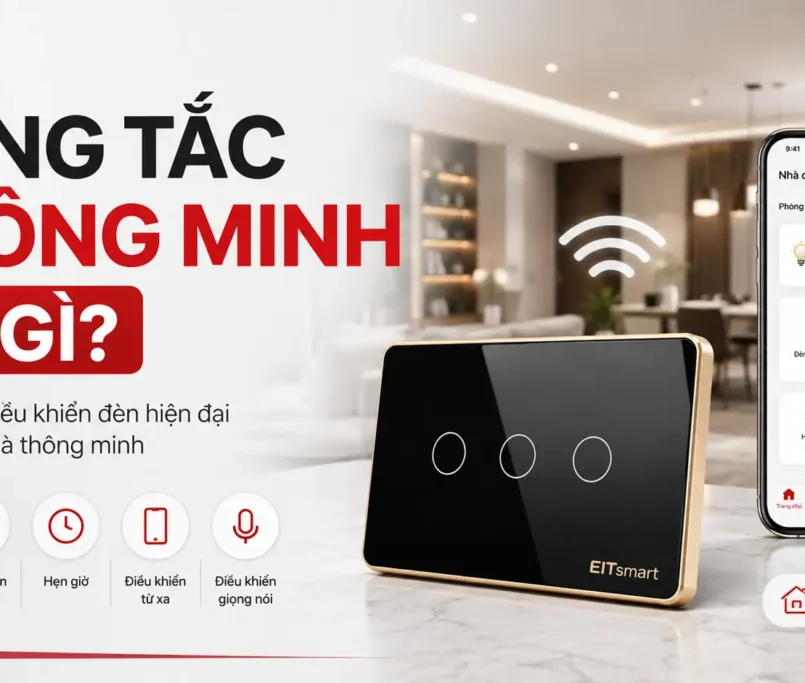 Công tắc thông minh EITsmart điều khiển đèn bằng điện thoại