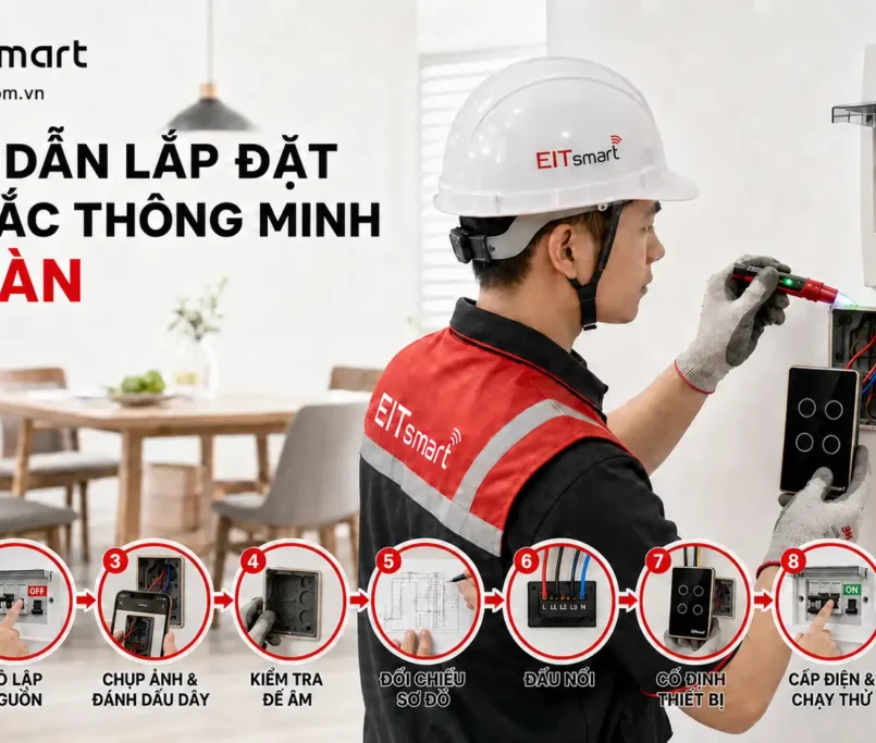Hướng dẫn lắp đặt công tắc thông minh an toàn