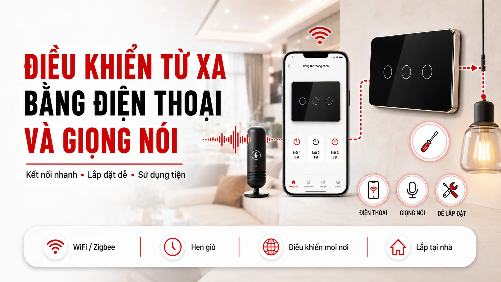 điển khiển bằng dọng nói và điện thoại